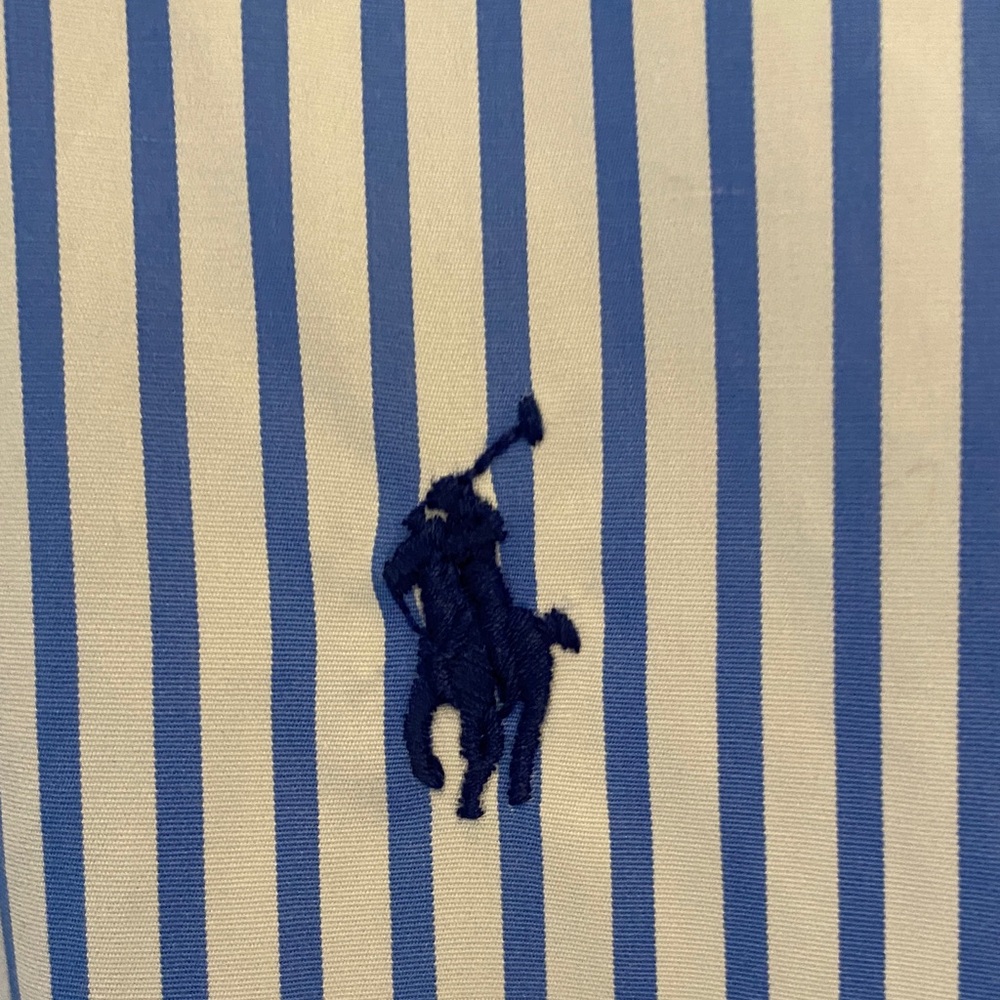 Polo Ralph Lauren Blue and White Striped Shirtdress NWT size 10 - Picture 2 of 8